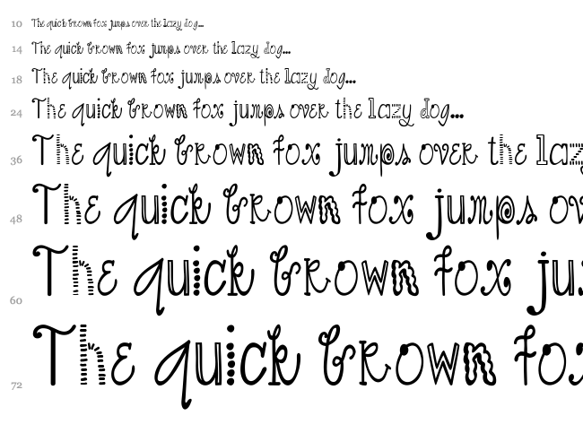 Austiebost Crazy Days font waterfall